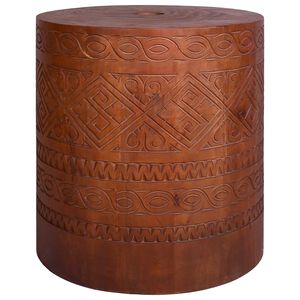 vidaXL Parasolvoet 21 kg Bruin Massief Mahoniehout Handgesneden