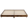 vidaXL Bedframe zonder matras 200x200 cm spaanplaat gerookt eiken