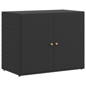 vidaXL Tuinkast Zwart 100x55,5x80 cm Poly Rattan