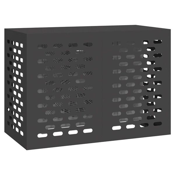 vidaXL Airconditioner hoes Zwart 100 x 50 x 70 cm Staal