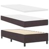 vidaXL Boxspring bed met hoofdeinde Donkerbruin 90 x 190 cm Stof