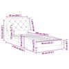 vidaXL Bedframe zonder matras 90x200 cm fluweel donkergrijs
