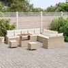 vidaXL Tuin Sofa Set met kussen met opslag 13 pcs Beige en Cr&egrave;me