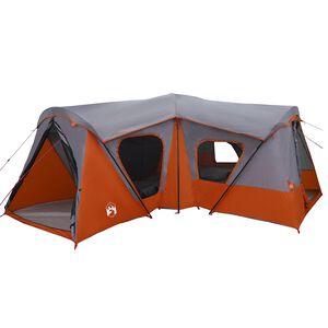 vidaXL Gezinstent Grijs en Oranje 610 x 610 x 210 cm
