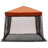 vidaXL Camping Tent Set met dak 2 pcs Grijs en Oranje Taffeta en Stof