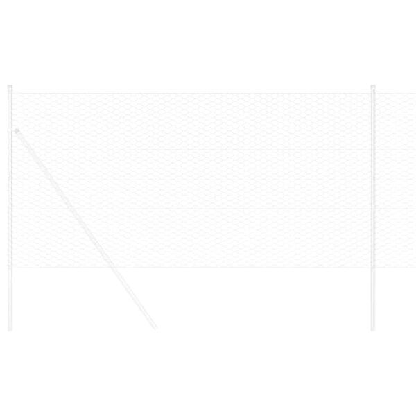 vidaXL Hexagon Hek Zilver 0,8 x 25 m Gegalvaniseerd staal