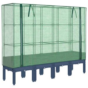 vidaXL Plantenbak verhoogd met kashoes 160x40x140 cm rattanlook