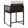 vidaXL Tuinstoelen 4 st met kussens poly rattan zwart