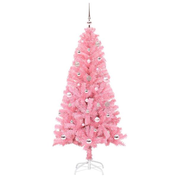 vidaXL Kerstboom met 150 LED met standaard Roze 150 cm PVC