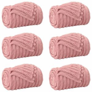 vidaXL Kleden 6 st Roze 150 x 130 cm 2.85 kg Fleece
