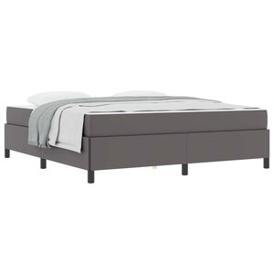 vidaXL Bedframe met matras Grijs 180 x 200 cm Stof