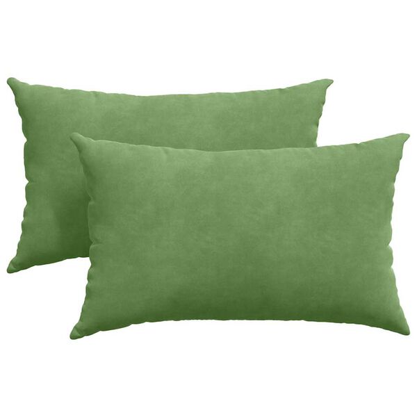 vidaXL Sofa Kussens 2 pcs Lichtgroen 50 x 30 cm Katoen Stof