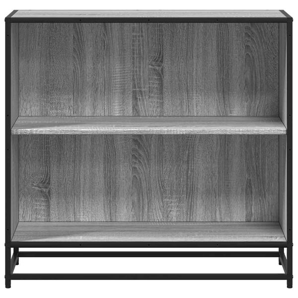 vidaXL Boekenkast 80,5x35x76 cm bewerkt hout grijs sonoma eikenkleurig