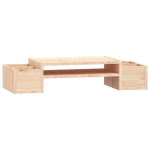 vidaXL Monitorstandaard 70x27,5x15 cm massief grenenhout