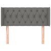 vidaXL Hoofdbord met randen 103x16x78/88 cm stof donkergrijs