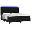 vidaXL LED Box Spring Bed met matras Zwart 200 x 200 cm Stof