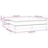 vidaXL Boxspring met matras fluweel zwart 160x200 cm