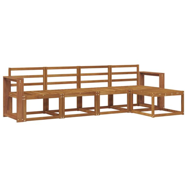 vidaXL Buiten bankenset 5 pcs Naturel Massief Acaciahout
