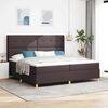 vidaXL Boxspring bed met matras Bruin 200 x 200 cm Stof