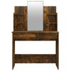 vidaXL Kaptafel met spiegel 96x40x142 cm gerookt eikenkleurig