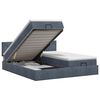 vidaXL Ottoman bed met matras met hoofdeinde 2 st Donkergrijs Fluweel