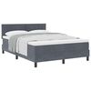 vidaXL Boxspringbed met hoofdeinde Donkergrijs 140 x 200 cm Fluweel