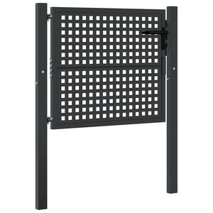 vidaXL Tuinpoort Antraciet 100x75 cm Staal