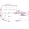 vidaXL Boxspring met matras en LED kunstleer wit 160x200 cm
