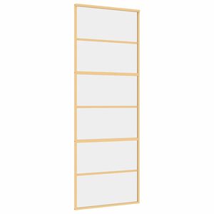 vidaXL Schuifdeur 76x205 cm helder ESG-glas en aluminium goudkleurig