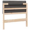 vidaXL Gestoffeerd hoofdbord met hoofdeinde Bruin en Donkergrijs 90 cm