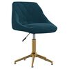 vidaXL Eetkamerstoelen draaibaar 2 st fluweel blauw