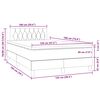vidaXL Boxspring met matras en LED fluweel donkergrijs 120x190 cm