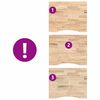 vidaXL Bureaublad rechthoekig 100x80x2,5 cm onbehandeld eikenhout