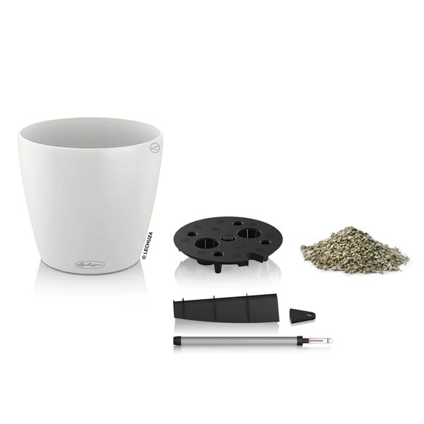 LECHUZA Plantenbak CLASSICO Color 18 ALL-IN-ONE wit