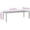 vidaXL Tuintafel 250x100x75 cm acaciahout en poly rattan zwart