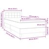 vidaXL Boxspring met matras en LED fluweel roze 90x210 cm