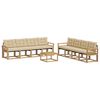 vidaXL Buiten bankenset 9 st Wit en Beige