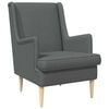 vidaXL Fauteuil Donkergrijs Stof