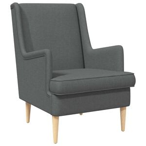 vidaXL Fauteuil Donkergrijs Stof