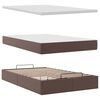 vidaXL Ottoman bed met matras 120x200cm kunstleer bruin