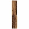 vidaXL Hoge kast 37,5x35x180 cm bewerkt hout oud houtkleurig