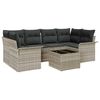 vidaXL Tuin Sofa Set met kussen 7 pcs Licht Grijs en Donker Grijs