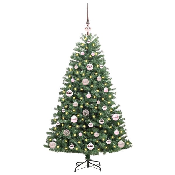 vidaXL Kunstmatige Inklapbare Kerstboom Groen 120 cm PVC en Metaal