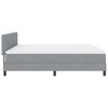 vidaXL Boxspringbed met matras Lichtgrijs 180 x 200 cm Stof