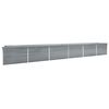 vidaXL Plantenbak verhoogd 600x80x77 cm gegalvaniseerd staal grijs