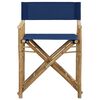 vidaXL Regisseursstoelen 2 st inklapbaar blauw bamboe en stof