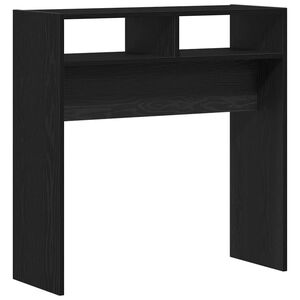 vidaXL Wandtafel Zwart Eiken 78 x 30 x 80 cm Bewerkt hout