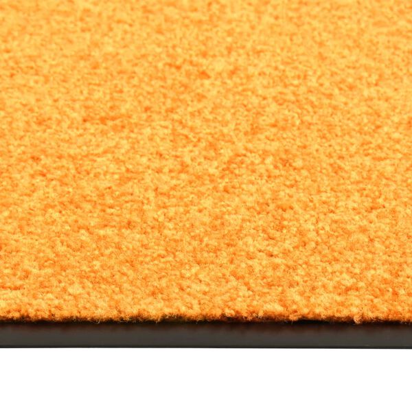 vidaXL Deurmat wasbaar 90x120 cm oranje
