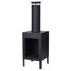 ProGarden Vuurhaard met schoorsteen 100 cm zwart