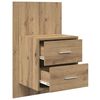 vidaXL Wandkastje 2 pcs Artisan Eiken 48,5 x 32,5 x 80 cm Bewerkt hout